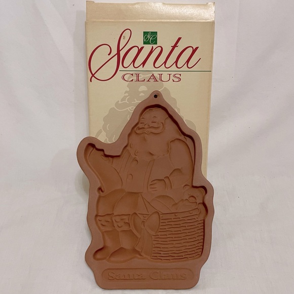 Vintage Santa Claus 1992 Longaberger Pottery Cookie Mold - Picture 1 of 5